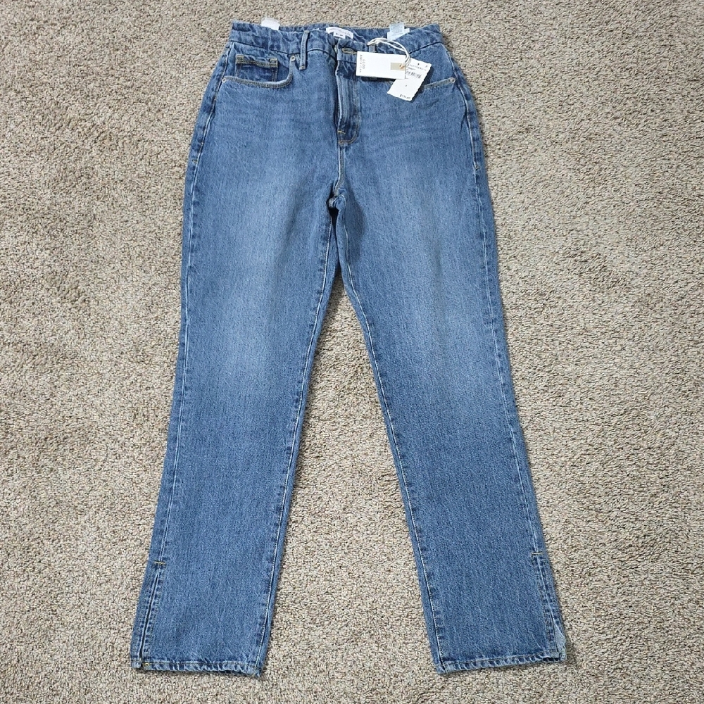 SOLD Good American Blue Straight Leg Jeans
